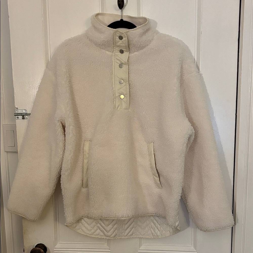 Athleta White Cozy Pullover